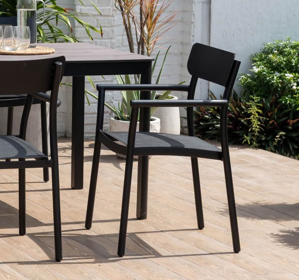 WAS $3599 NOW $1799 BRAND NEW 11-Piece Extendable Outdoor Dining Set - Patio Table and Chairs - Black Aluminum