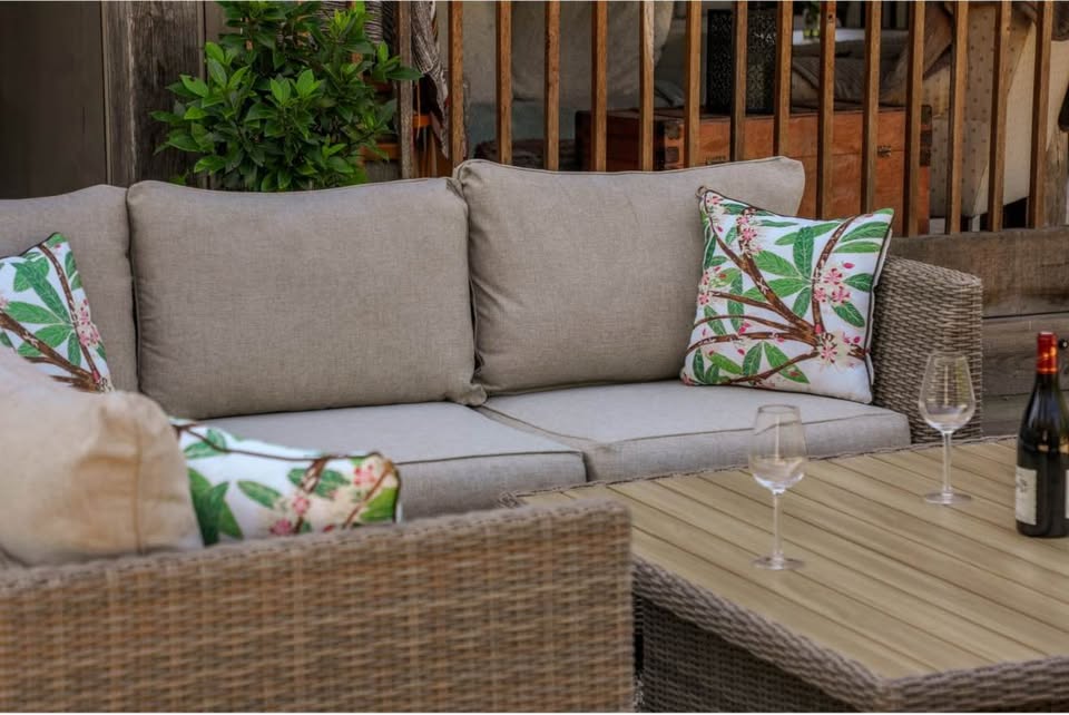 WAS $3599 NOW $1799 BRAND NEW 9-Person Outdoor Sectional Set - Patio Sofa with Benches and Table