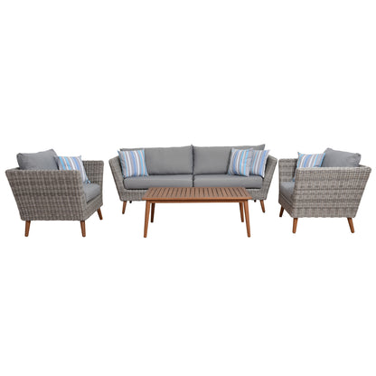 Malta Outdoor Furniture Seating Set High-Quality Wicker & Cushion