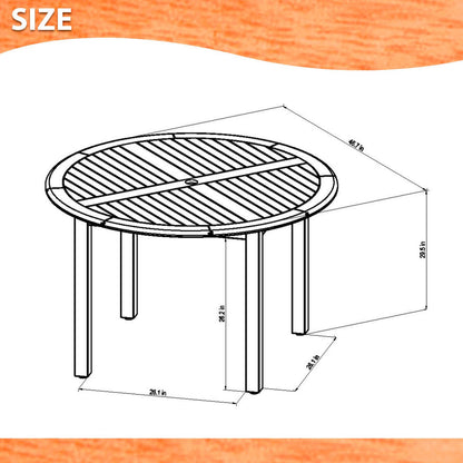 WAS $499. NOW $299 *BRAND NEW* Round 100% FSC Certified Wood Dining Table | Ideal Furniture For Outdoor