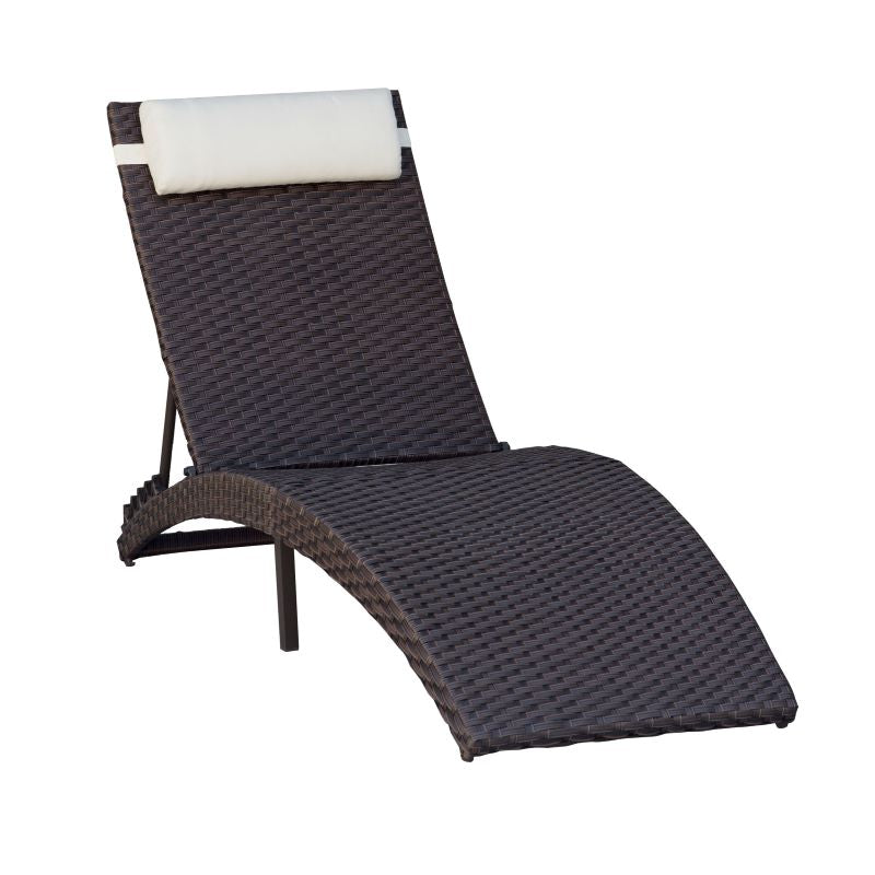 Oasis Brown Wicker Lounger