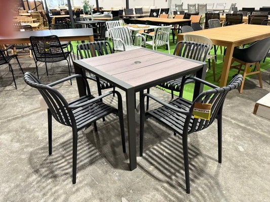 WAS $1199 NOW $599 BRAND NEW 5 Pieces Dining Set Table And Chairs, Die-Cast Aluminum, Ideal Furniture Set For Outdoor And Patio