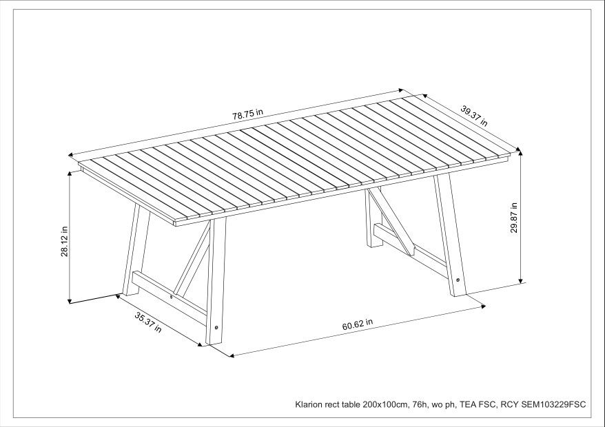 WAS $799 NOW $399 **BRAND NEW* Rectangular 100% FSC Certified Grade A Reclaimed Teak Wood Table | Ideal Furniture For Outdoor
