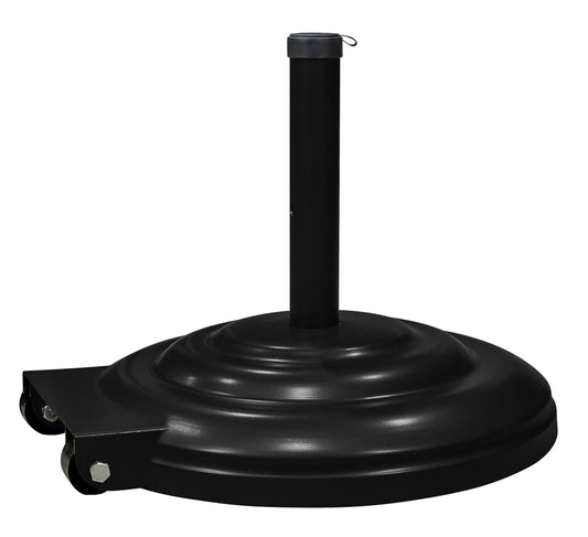 Free Standing Black Aluminum Umbrella Base with Wheels