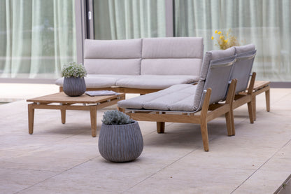 Arno Teak FSC 100% Certified Solid Wood Modular Sofa 6pc Set