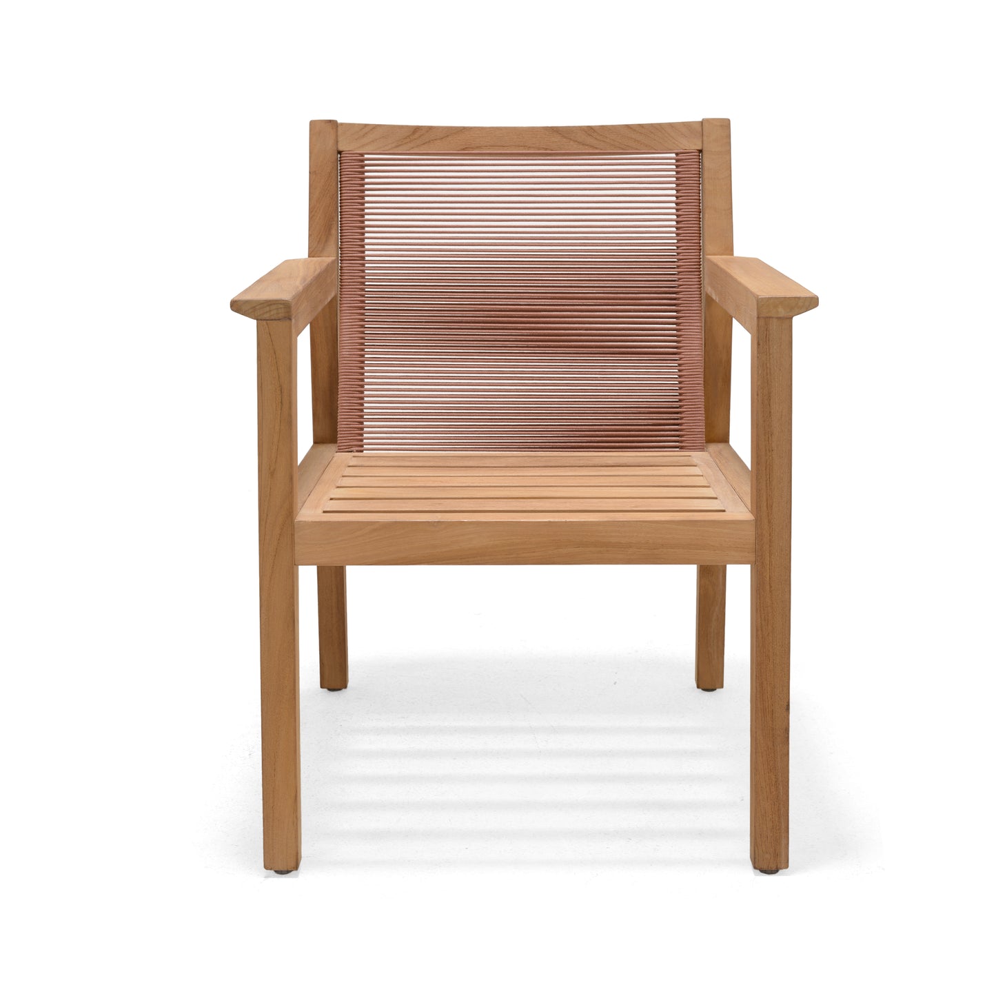Agate Terracota Rope & Teak 100% FSC Certified Solid Wood Dining Arm Chair