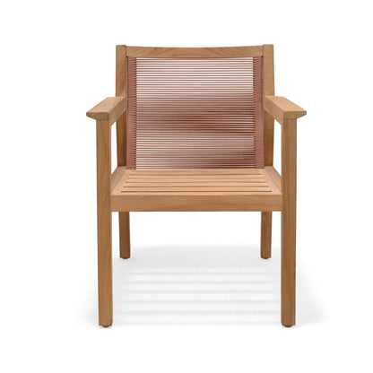 Agate Terracota Rope & Teak 100% FSC Certified Solid Wood Dining Arm Chair
