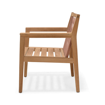 Agate Terracota Rope & Teak 100% FSC Certified Solid Wood Dining Arm Chair