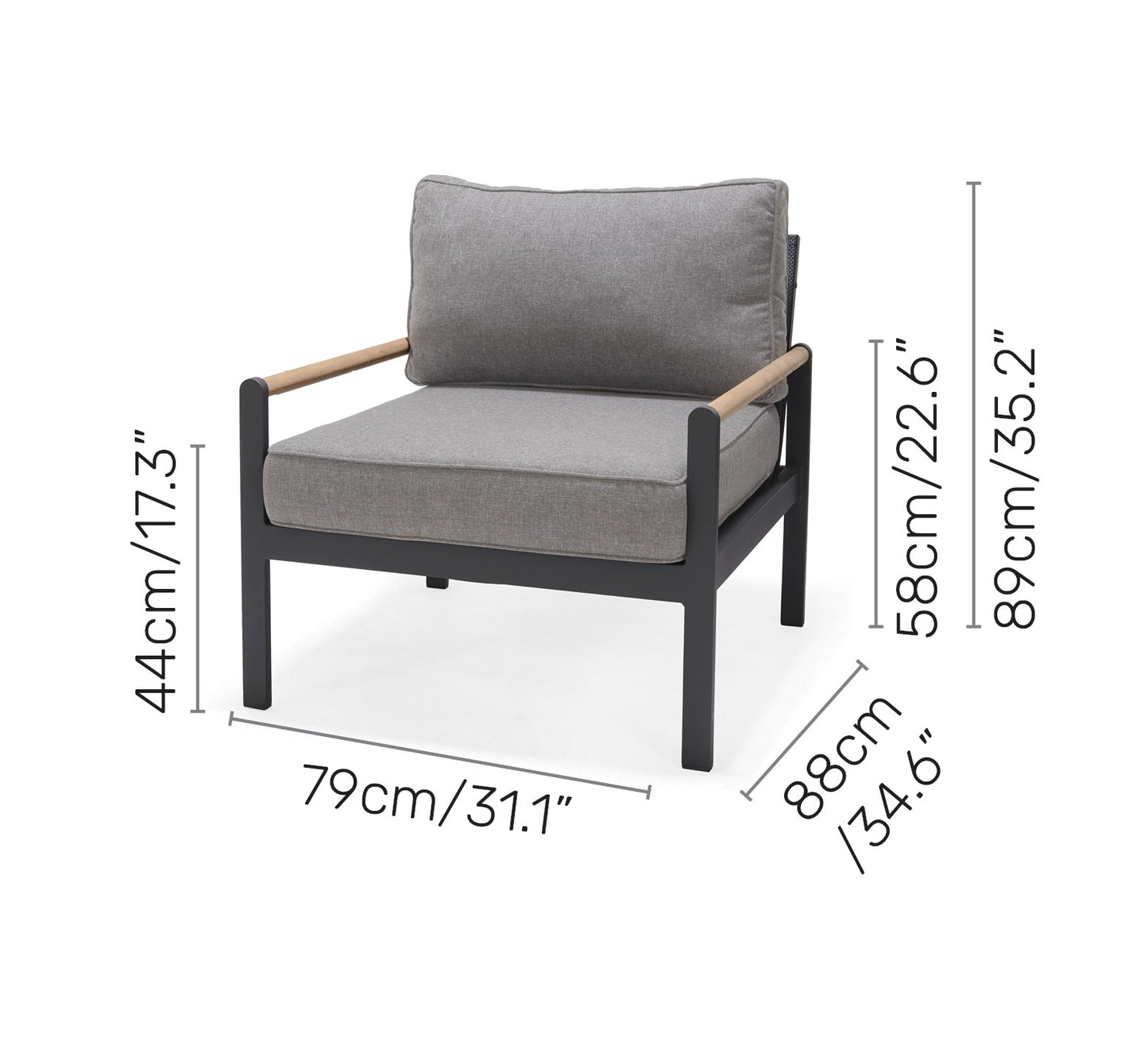 Amber Sofa Chair Made of Aluminum