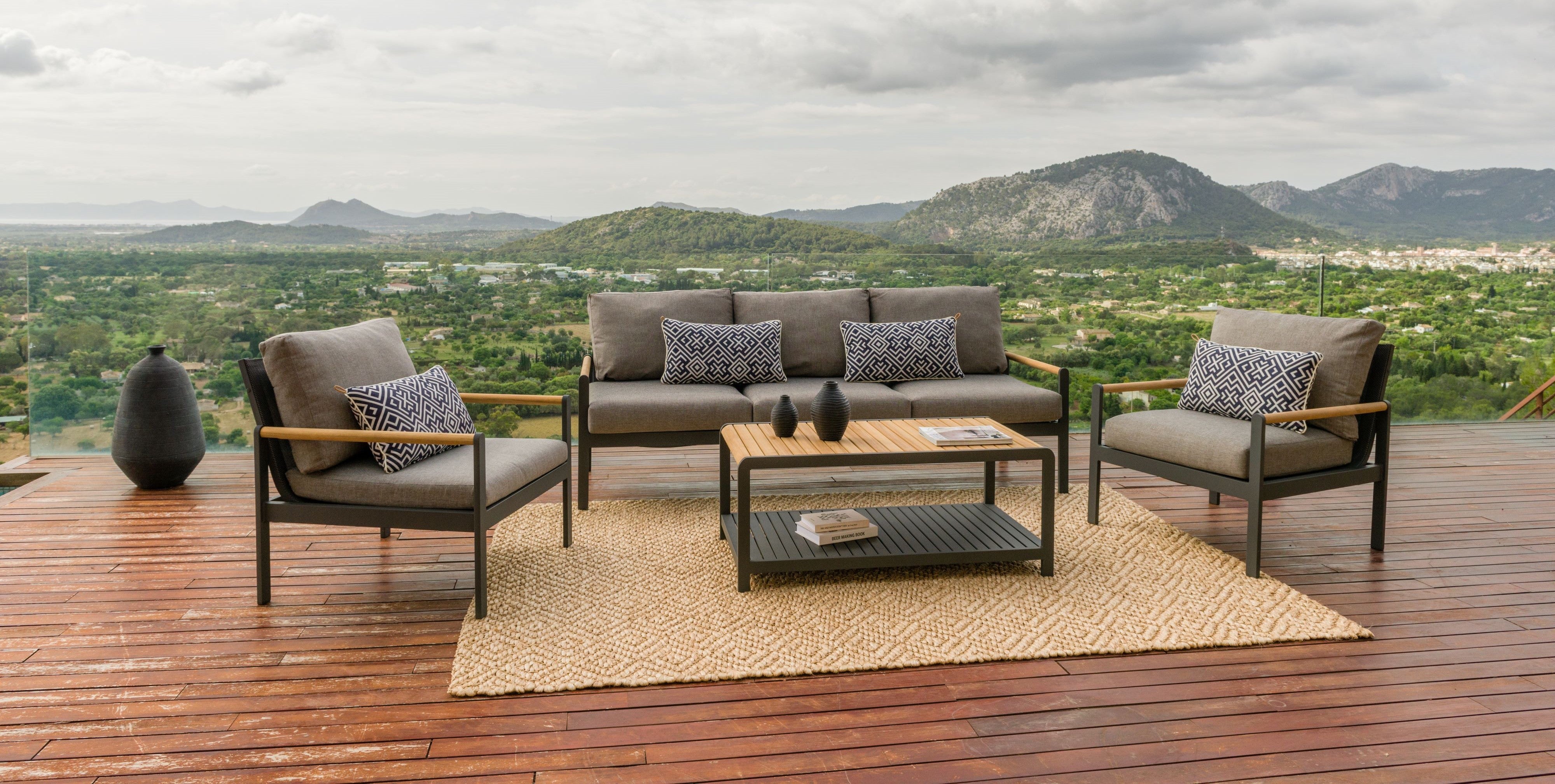 Miami red patio set discount