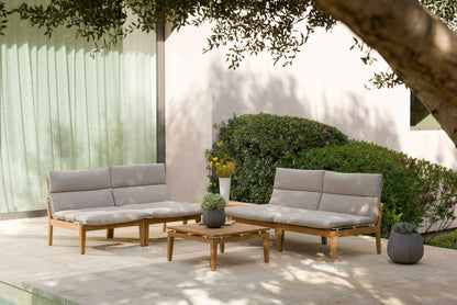 Arno Teak FSC 100% Certified Solid Wood Modular Sofa 6pc Set