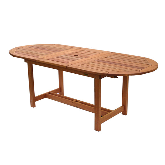 Milano 100% Solid Hardwood Extendable Rectangular Dining Table