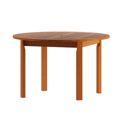 Milano 100% Solid Hardwood Round Dining Table