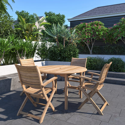 WAS $1699 NOW $899 Open Box (never used) Maliana Round Table 100% FSC Certified Teak Wood Dinning Set