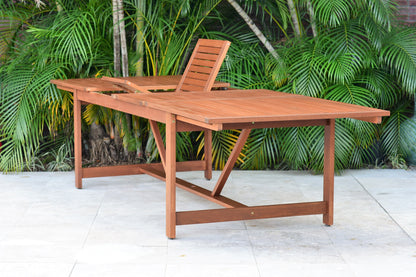 WAS $2999 NOW $1999 Brand New Free Shipping 13 Piece Extendable Rectangular With Black Chairs Dining Set | 100% FSC Certified Solid Wood | Ideal Furniture Set For Outdoor