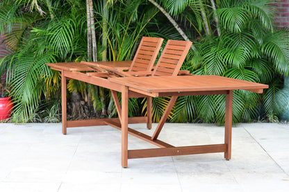 WAS $2599 NOW $1499 Brand New Free Shipping 11 Piece Extendable Rectangular With Black Chairs Dining Set | 100% FSC Certified Solid Wood | Ideal Furniture Set For Outdoor