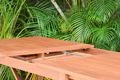 WAS $2599 NOW $1499 Brand New Free Shipping 11 Piece Extendable Rectangular With Black Chairs Dining Set | 100% FSC Certified Solid Wood | Ideal Furniture Set For Outdoor