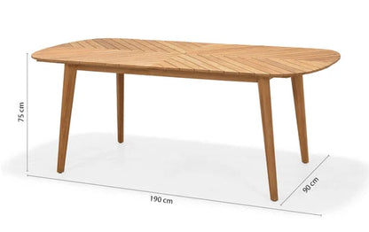 7 Piece Rectangular Dining Set, Made of Teak Wood and Olefin Cushions, Furniture Set For Outdoor And Patio