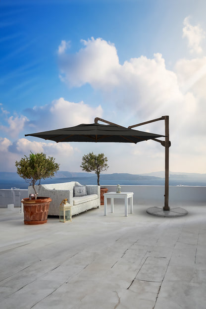 Cantilever 10FT Square Aluminum Umbrella with Granite Base