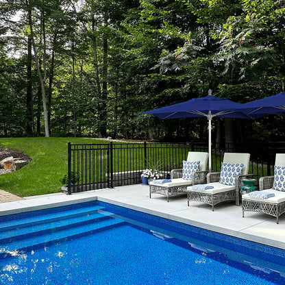 Luna 7.5FT Square Pulley Aluminum Umbrella - Sunbrella Fabric