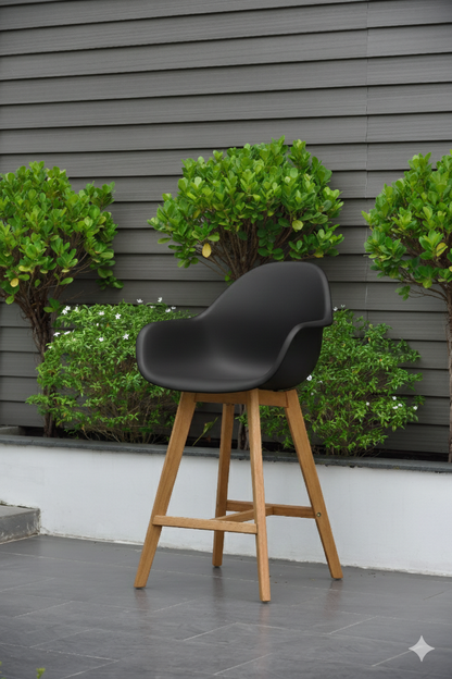 Concarneau Arm Stool Black Chair