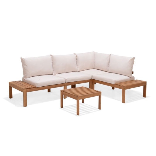 Griffin 100% FSC Certified Solid Wood With Cushion Seating Set
