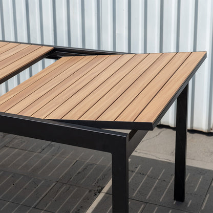 WAS $3099 NOW $2299 *BRAND NEW*  9 Piece Rectangular Extendable Die-Cast Aluminum Outdoor Dining Set