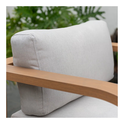 Brooke 4PC Teak Finish  Solid Wood With Olefin Cushion Seating