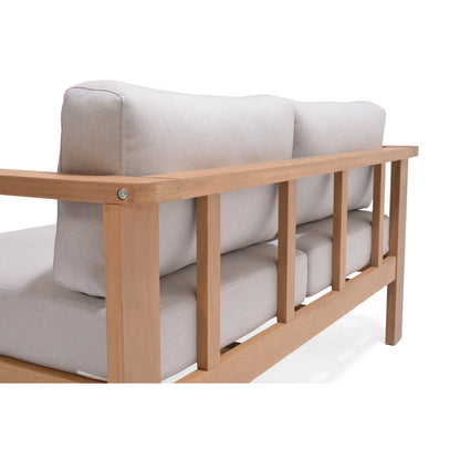 Brooke 4PC Teak Finish  Solid Wood With Olefin Cushion Seating