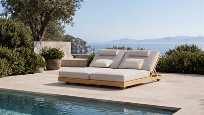 Brie Double Chaise Sunlounger