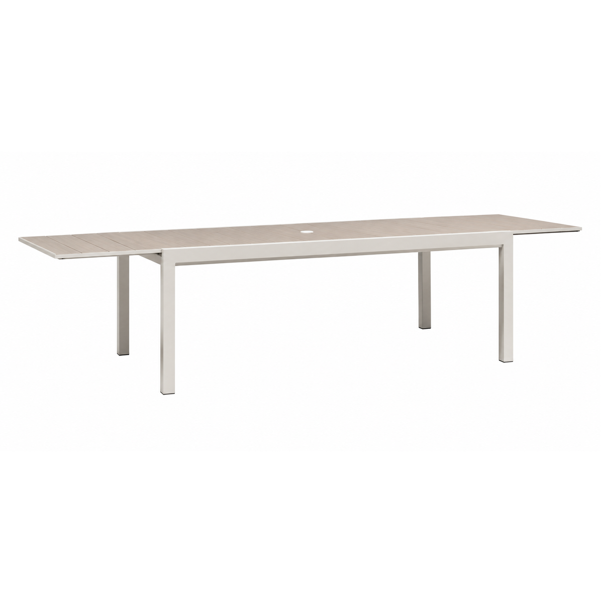 Mayor Extendable Die-Cast Aluminum Coral Sand Rectangula Table