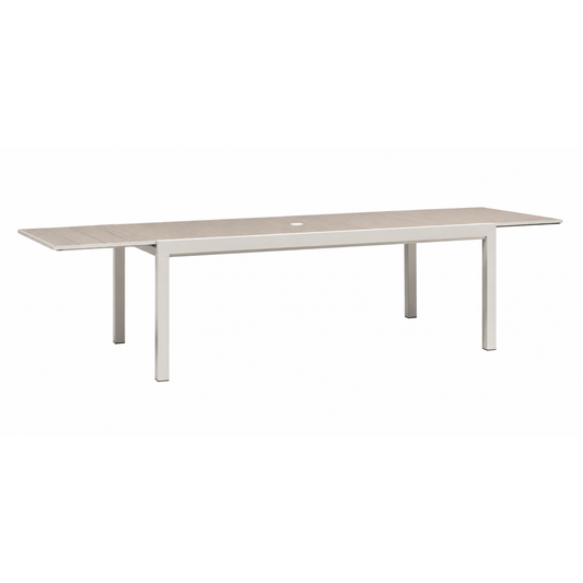 Mayor Extendable Die-Cast Aluminum Coral Sand Rectangula Table