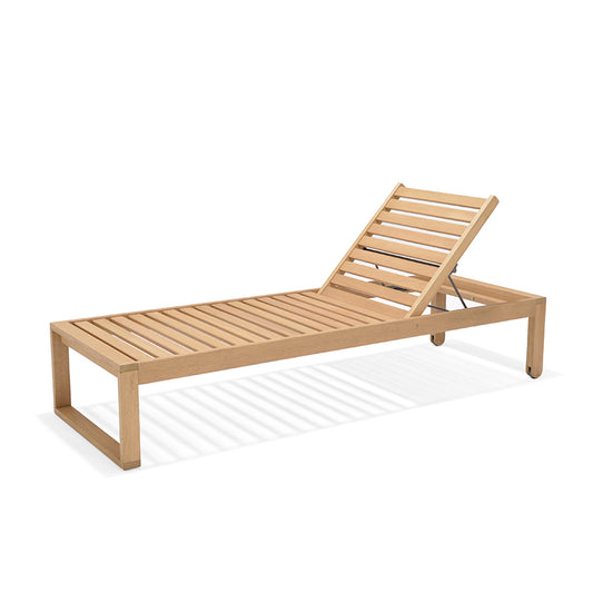 Martensville 100% FSC Solid Wood Sun Wheel Lounger