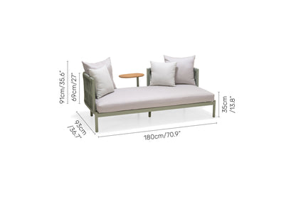 Mica Corner 2 Pieces Aluminum Daybed Set