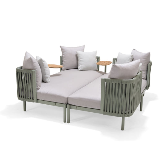 Mica Corner 2 Pieces Aluminum Daybed Set
