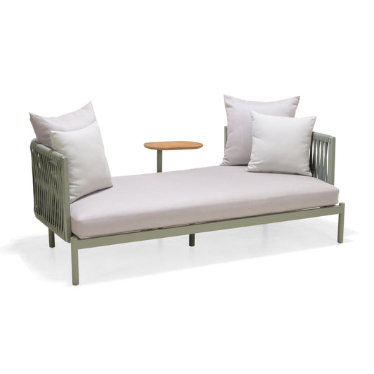 Mica Corner Aluminum Daybed with Side Table