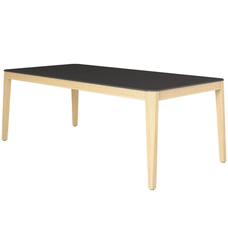Select Inch 215 100% Solid Hardwood and Duraboard Rectangular Black Table