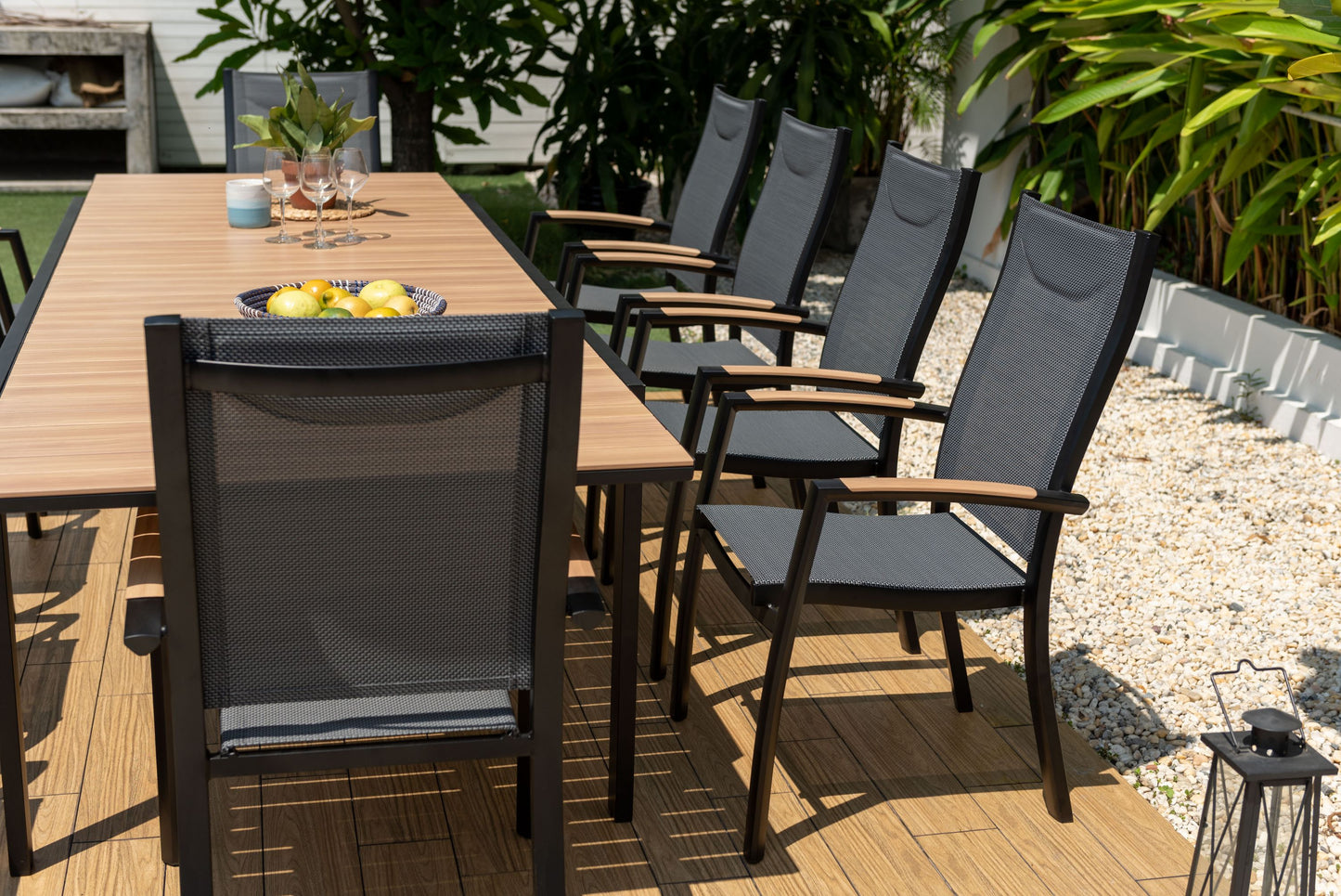 WAS $3499 NOW $2699 *BRAND NEW*  11 Piece Rectangular Extendable Die Cast Aluminum Outdoor Dining Set