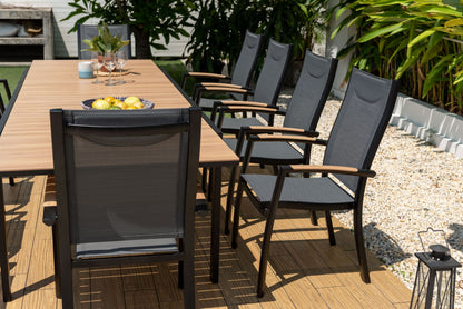 WAS $3499 NOW $2699 *BRAND NEW*  11 Piece Rectangular Extendable Die Cast Aluminum Outdoor Dining Set