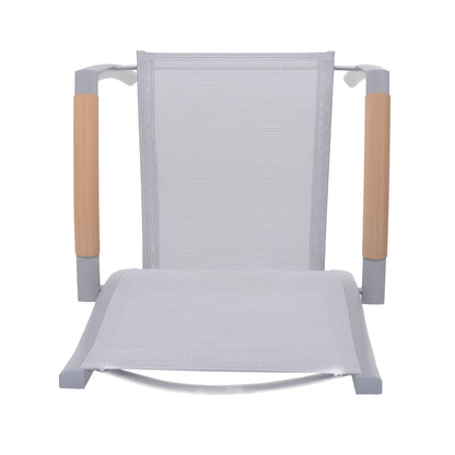 Panama Aluminum stacking Grey armchair
