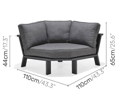 Palau Corner Chair sofa Die-Cast Aluminum