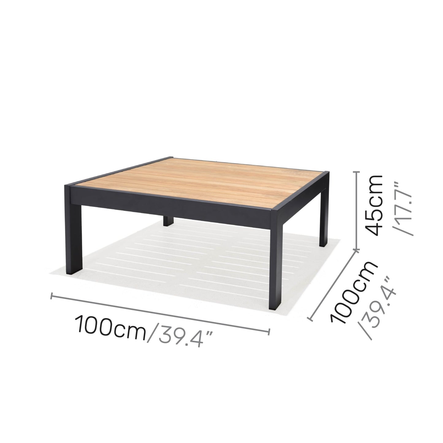Palau sofa square table Die-Cast Aluminum