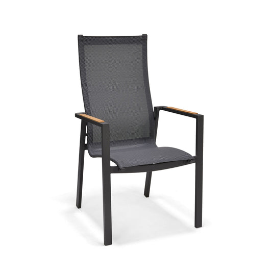 Palau High Back Carver Easy Chair Made of Aluminum & Weather Net