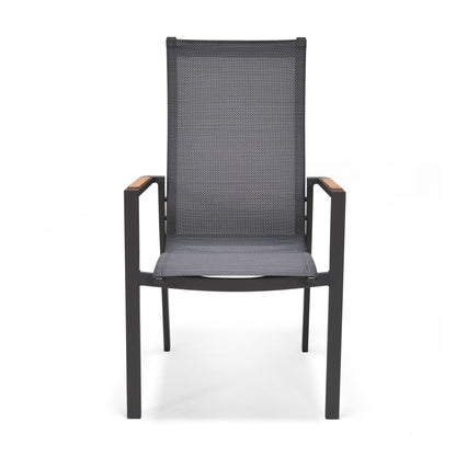 Palau High Back Carver Easy Chair Made of Aluminum & Weather Net