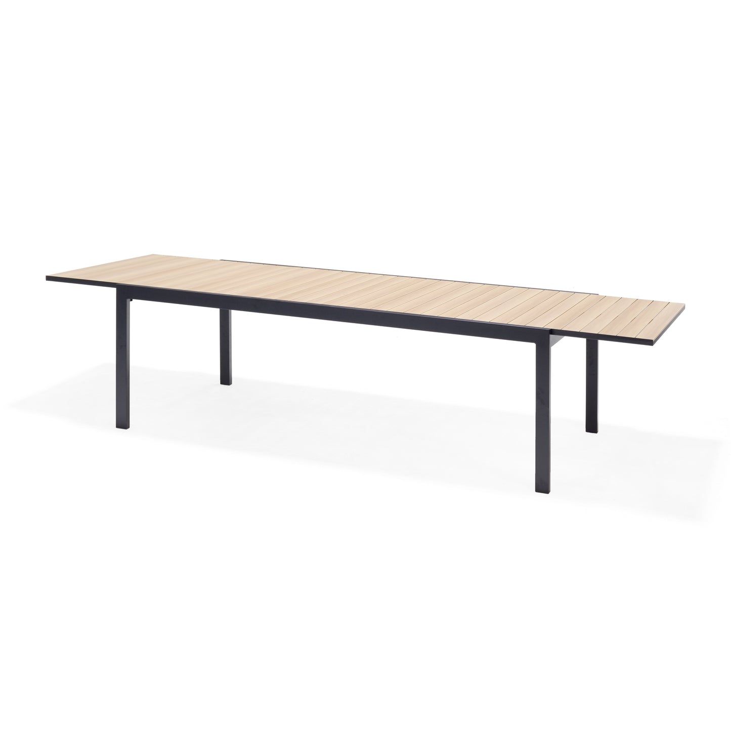 Panama Extendable  Die-Cast Aluminum Black Rectangular Black Table