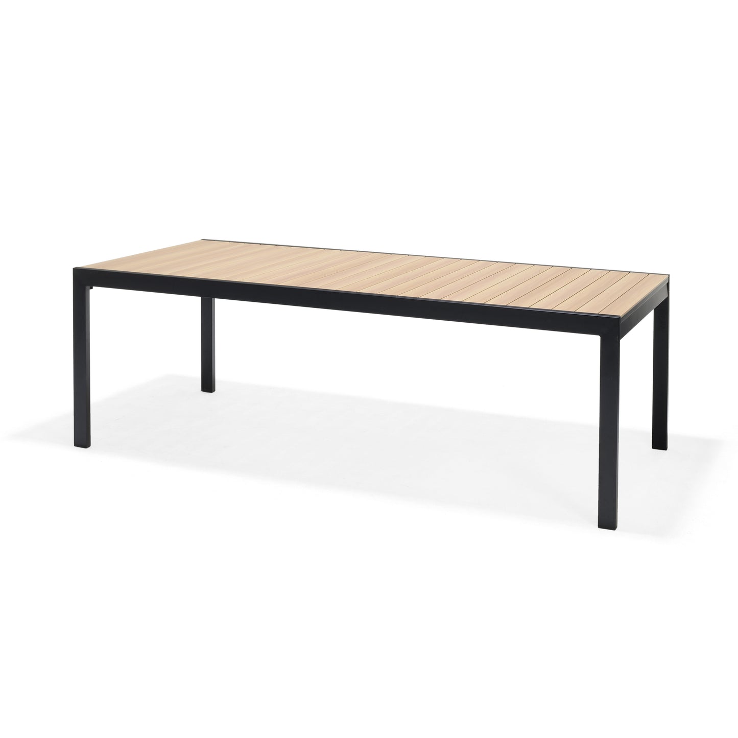 Panama Extendable  Die-Cast Aluminum Black Rectangular Black Table