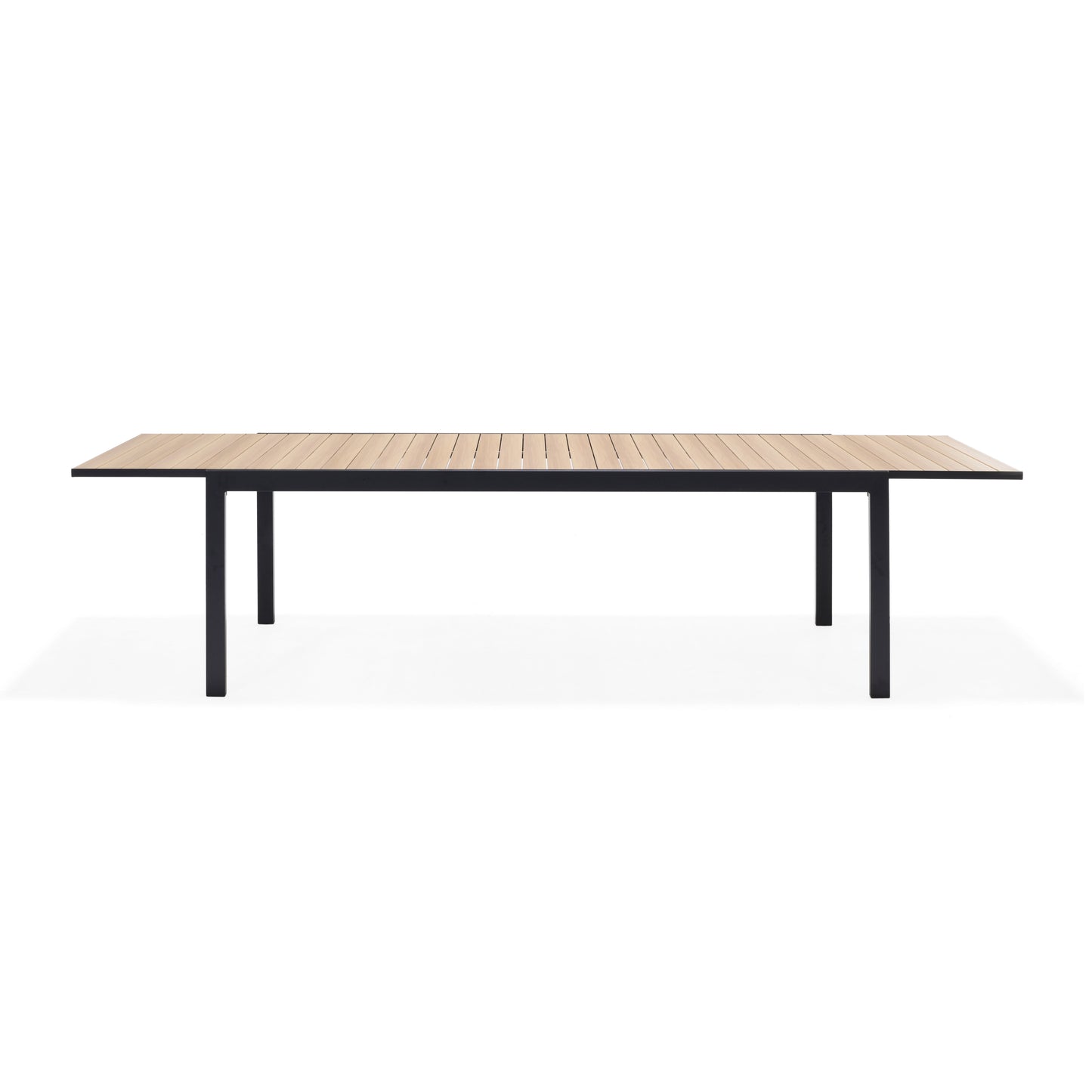 Panama Extendable  Die-Cast Aluminum Black Rectangular Black Table