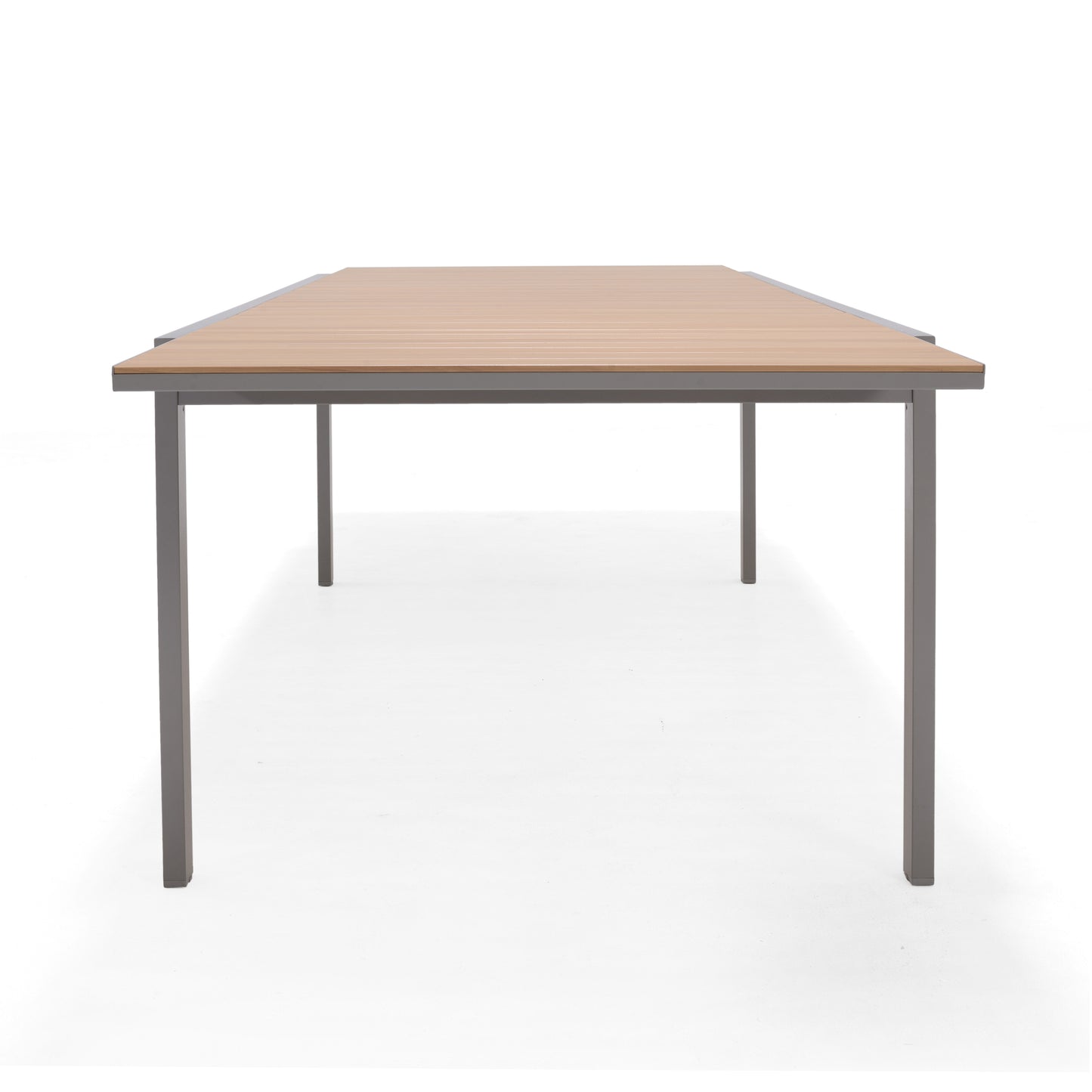 Panama Extendable Die-Cast Aluminum  Rectangular Grey Table