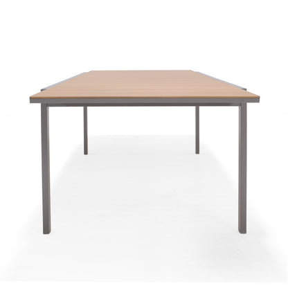 Panama Extendable Die-Cast Aluminum  Rectangular Grey Table