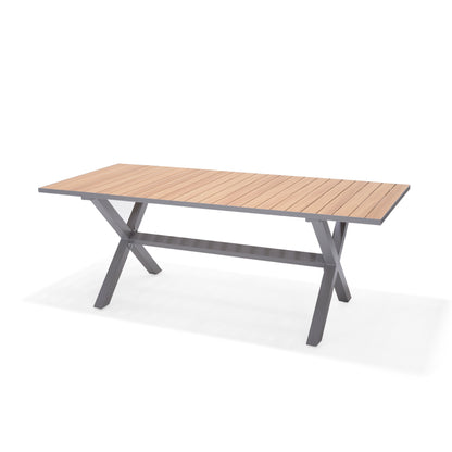 Panama Die-Cast Aluminum Rectangular Grey Table